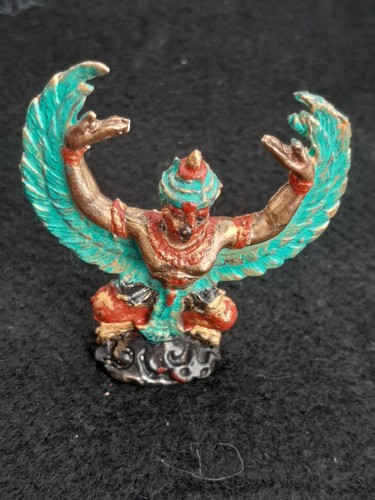Brass garuda small blue - brass, garuda,