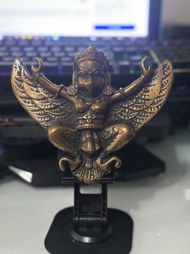 Vintage bronze garuda statue - garuda,