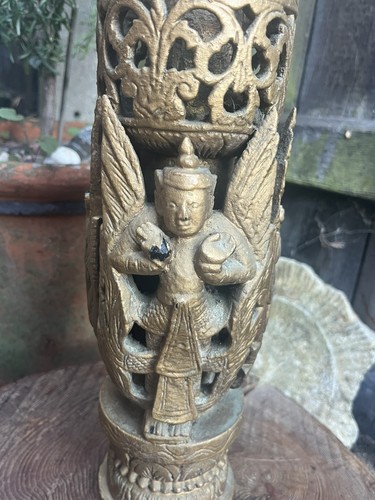 Carved wood garuda antique - wood,