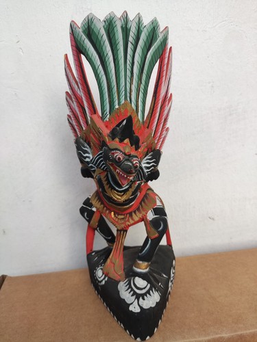 Garuda sculpture carved wood - garuda,