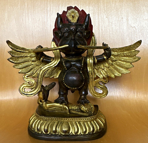 Vintage tibetan bronze - bronze, garuda