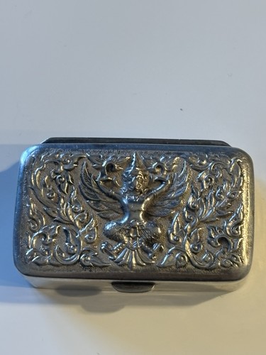 Stunning siam silver snuff box - silver,