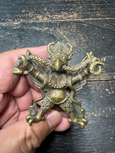 Vintage brass garuda pendant - garuda,