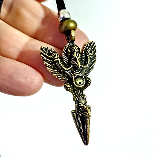 Garuda bronze pendant necklace - garuda,