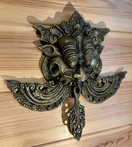 Brass sculptural wall hanging - sculptural,